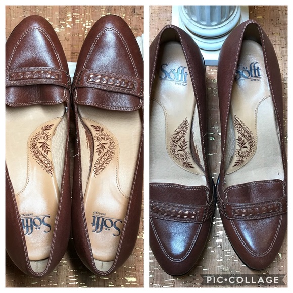 Söft  Stilettos Shoes Brown Leather - Picture 7 of 7